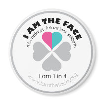Blue and pink I am the Face magnet