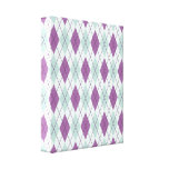 Blue and Purple Argyle Canvas Prints