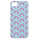 Blue and Purple Chevron Pattern iPhone 5 Cases