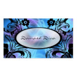 Blue and Purple Floral Flourish Business Card