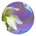 Blue And Purple Floral Wedding Envelope Seal Stickers