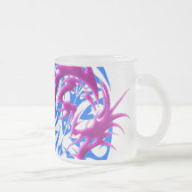 Blue and Purple Mosaic Dragon Mug