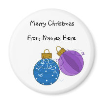 Blue and Purple Ornaments Gift Tag