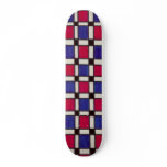 Blue and Purple Squares Skateboard A18