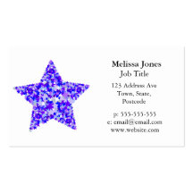 Blue and Purple Star of Stars Business Card Template