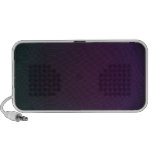 Blue and purple techno speakers