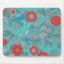 Blue and Red Flowers Mousepads