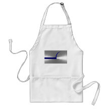 Blue and Silver Brushed Metal Apron