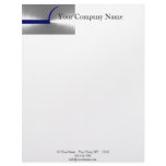 Blue and Silver Brushed Metal Letterhead Template