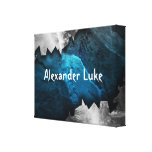 Blue and Silver Grunge Metal/Stone Design canvas prints