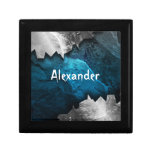 Blue and Silver Grunge Metal/Stone Design gift boxes