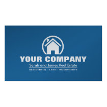 Blue and Silver Professional Real Estage Broker cartes professionnelles