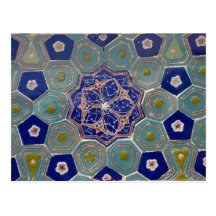 Blue and Turquoise Maiolica Tiles Post Card