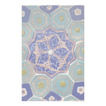 Blue and Turquoise Maiolica Tiles Customized Stationery