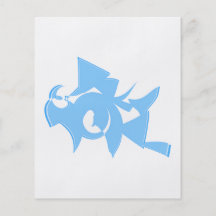 Blue and White Abstract Geometric Graphic. Personalized Flyer