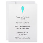 Blue and White Bird. Budgie. Personalized Announcement