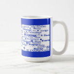 Blue and White Blessings Holiday Mug