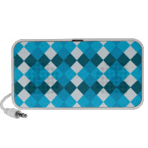 Blue and White Checks Travel Speaker