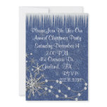 Blue and white Christmas Party Invitation