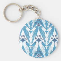 Blue and White Doves Key Chains