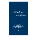 Blue and White Floral Business Card