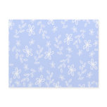 Blue and White Flower Pattern Postcard