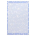 Blue and White Flower Pattern Stationary Stationery Paper