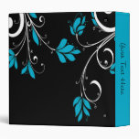 Blue and White Flowers 3 Ring Binders