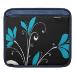 Blue and White Flowers Sleeve For iPads
