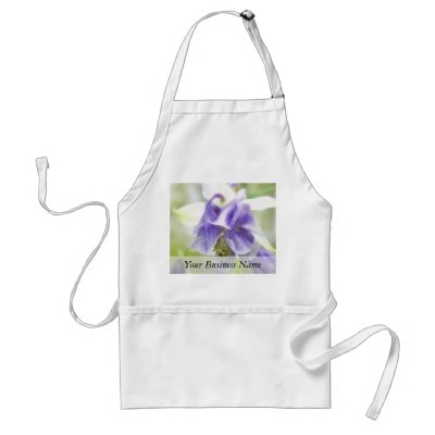 Blue And White Frilly Columbine Aprons by Pretty_World