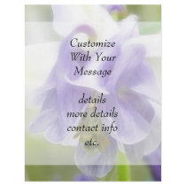 Blue And White Frilly Columbine Personalized Flyer