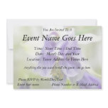 Blue And White Frilly Columbine Personalized Announcements