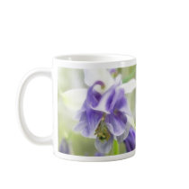 Blue And White Frilly Columbine Mug