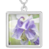 Blue And White Frilly Columbine Jewelry