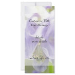 Blue And White Frilly Columbine Rack Card Design