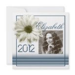 Blue and White Graduate Photo Announcements