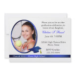 Blue and White Graduation Photo party invitation