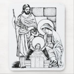 Blue and White Original Nativity Mouse Pads