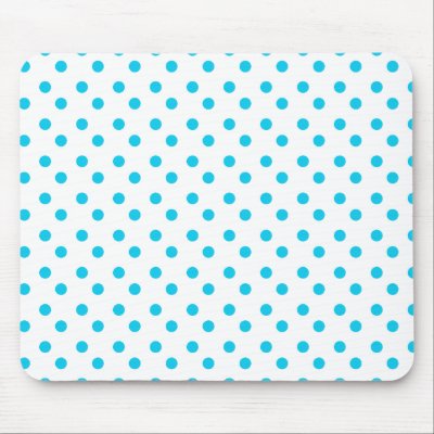 Blue and White Polka Dot Mousepad by CountryCharm