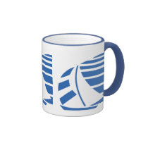 Blue and White Sailboat Coffee Mug mugs
