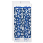 Blue and White Snowflakes Bookmarks (2) Favor Customized Rack Card