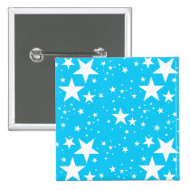 Blue and White Stars pattern buttons