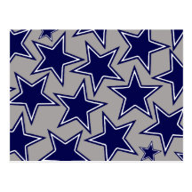 BLUE AND WHITE STARS POSTCARD