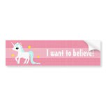 Blue and white Unicorn stars customisable Bumper Sticker
