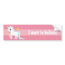 Blue and white Unicorn stars customisable Bumper Sticker