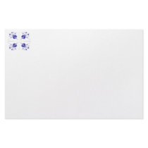 Blue and white wildflowers in a 4 up pattern