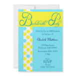 Blue and Yellow Dots Bachelorette Party Invitation