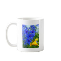 Blue and Yellow  Flowers Coffee Mug