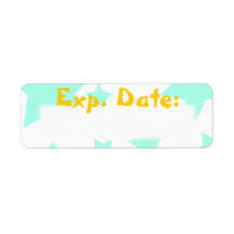 Blue and Yellow Stars Expiration Date Labels