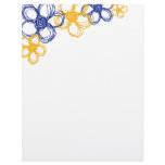 Blue and Yellow Wild Flowers Letterhead